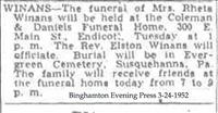 Winans, Rhia (Funeral Notice)